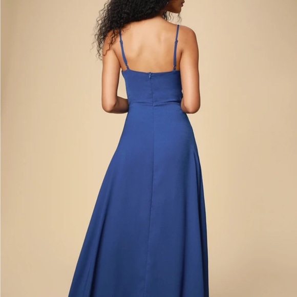 Lulus Evening of Splendor Royal Blue Surplice Dress - Picture 3 of 5